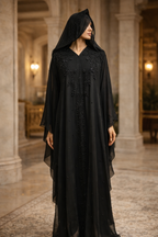 Abaya Dubaï Chauve-Souris Perlée – Voile Intégré
