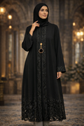 Abaya Dubaï Prestige – Élégance Dentelle Couture
