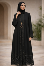 Abaya Dubaï Prestige – Élégance Dentelle Couture